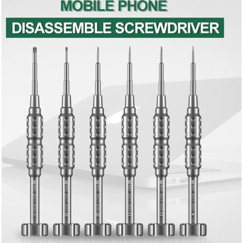 Magnetic Screwdriver T1 T2 Torx P2 0.8 Pentalobe Y 0.6 Tri Wing M2.5 1.5 Phillips for iPhone Huawei Aluminum Handle Extra-hard