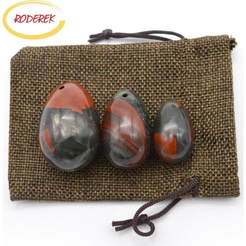 Drilled Jade Eggs Set 3pcs Natural Jade Yoni Egg Pelvic Muscle Massager Healthcare Stone Vaginal Massager