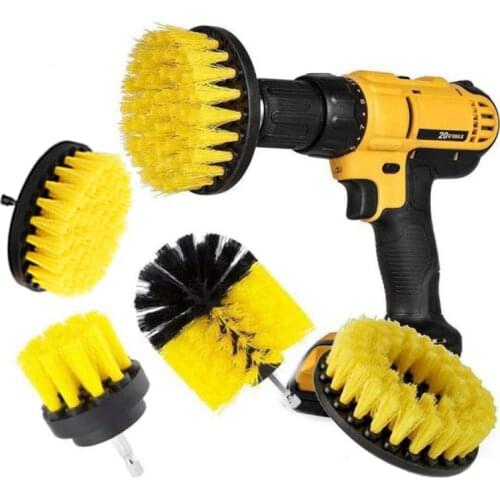 Power Scrubber Brush Set Electric Drill Cleaning Brush for Cleaning Carpets Kitchens and Bathrooms Drill Attachment Kit 5Pcs