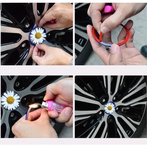 New 4pcs Car Wheel hub center decorative stickers fit for qashqai j10 bmw e90 hyundai i30 fiat grande punto kia sportage 2019