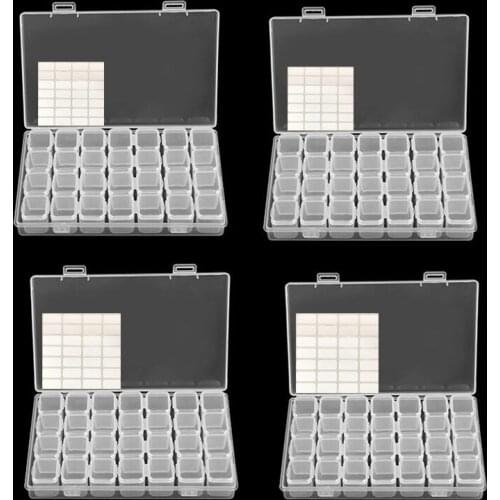 112/28pc Dismountable PP plastics Storage boxes diamond painting Accessories tools Diamond Embroidery drill Cases Box Organizer