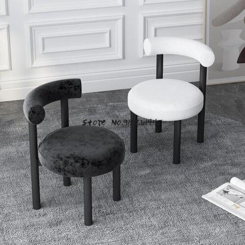 Nordic Dining Chair Home Computer Chair Simple Designer Restaurant Light Luxury Backrest Soft Bag Chubby Chair Makeup Chair