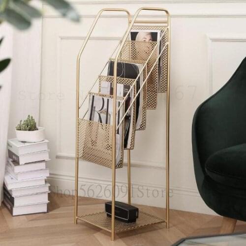 Nordic Tieyi Living Room Multilayer Magazine And Newspaper Shelf Modern Simple Ground Shelf Newspaper And Information Shelf