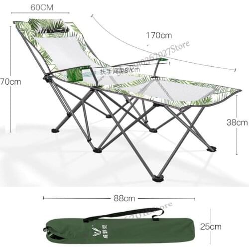 Camping folding bed lunch break recliner office single bed portable nap multifunctional marching escort chair