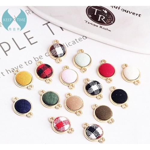 Diy jewelry accessories alloy double hanging round solid color thousand bird earrings eardrop material pendant