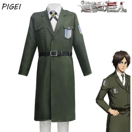 Anime Attack On Titans Scout Legion Cosplay Coat Shirt Pants Suits MensHalloween Shingeki No Kyojin Cos Green Windbreaker Women