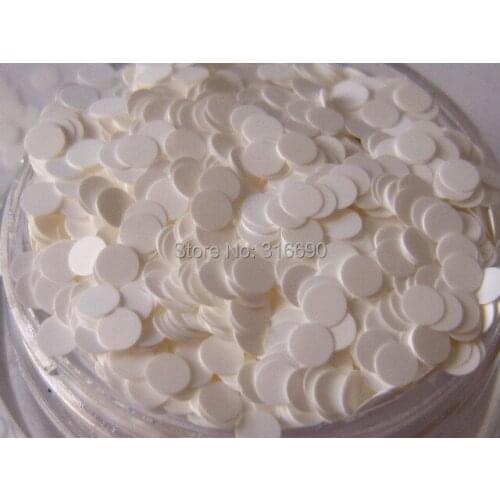 2mm White Round Dots Glitter / Nail Art Craft