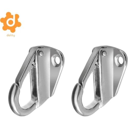 2 Pieces Marine Grade 316 Stainless Steel Snap Type 43mm Hook for Boat Ship Yacht Sail Superior Corrosion Resistance