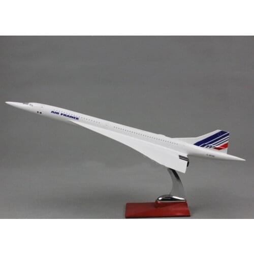 48CM 1/124 Scale Plane Concorde Air France British Airline Air Force One Model Airplane Toy Resin Airframe Aircraft Gift Display