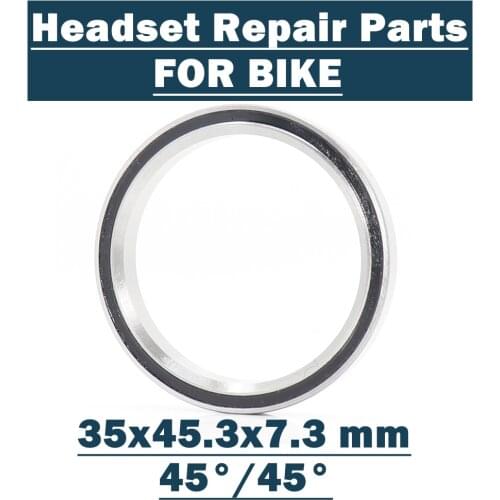 ACB453H7.3 Road Bike Headset Bearings 35*45.3*7.3mm 45/45 Degree Chrome Steel Tapered Upper Lower ACB Bearing Set