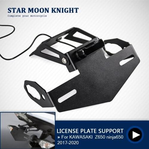 For Kawasaki Z650 Z 650 ninja650 NINJA 2017 - 2020 Motorcycle License Plate Holder Bracket Frame Tail Tidy Fender Eliminator