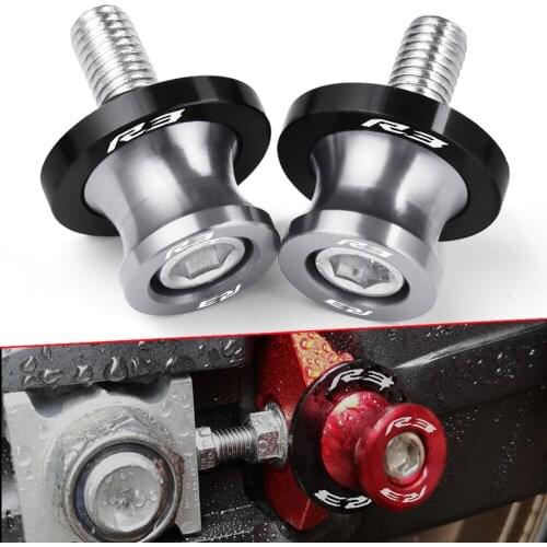 For Yamaha R 3 YZF-R3 2013-2021 2014 with R3 LOGO Motorcycle Swingarm Spools M6 Stand Screws CNC Aluminum Motorcycle Accessories