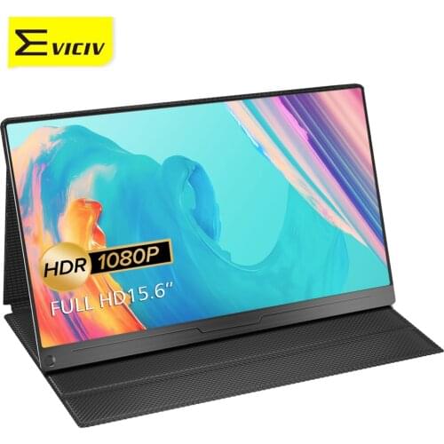 EVICIV 15.6" Portable Monitor 1080P Screen FHD LCD Display 1920*1080 HDR HDMI Mini DP With VESA Cover For Samsung Dex Xbox PS 4