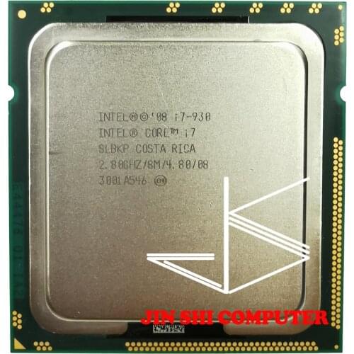 Lntel Quad-Core I7-930 CPU Desktop Processor i7 930 8M Cache 2.8 GHz 4.80 GT/s QPI FCLGA1366 (working 100% Free Shipping)