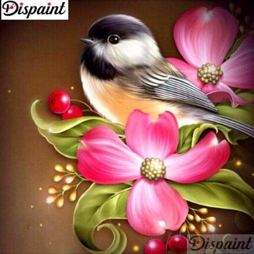Dispaint Full Square/Round Drill 5D DIY Diamond Painting "Birds and flowers" Embroidery Cross Stitch 3D Home Decor A11491