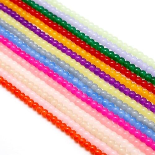 AAA New fashion Glass Beads 8mm 50pcs Smooth Round ball Spacer Beads Jewelry Findings For DIY Jewelry Making Bracelet Necklace