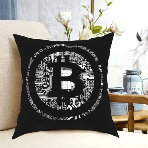 Promote Financial Revolution Bitcoin Crypto Pillowcase Soft Polyester Cushion Cover Decor Throw Pillow Case Cover Home 45X45c