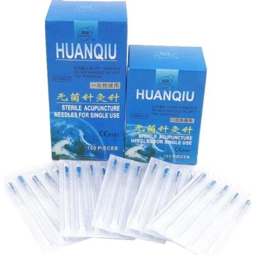 HUANQIU Brand Disposable Sterile Stainless Steel Dry Needling Acupuncture Needles One Needle One Tube 100pcs