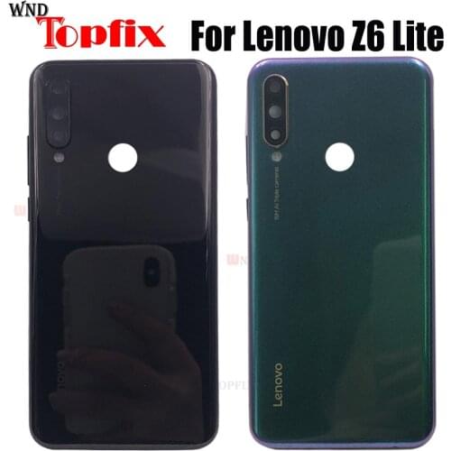 Original For Lenovo Z6 Lite Battery Cover Back Glass Panel Rear Door Case For Lenovo Z6 Lite Battery Cover Back Cover with Lens