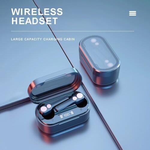 POHIKS 1pc Universal Smart Phone Sports Earbuds Waterproof bluetooth 5.0 Wireless Earphone For Running Fishing Hiking