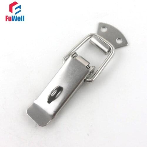 R002 Toggle Latch Stainless Steel Toggle Latch Catch Hasp Cabinet Toolbox Spring Loaded Hardware Box Buckle Latch
