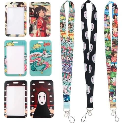 24pcs/lot MD589 DMLSKY Cartoon Necklack Lanyard Key Gym Strap Multifunction Phone Decoration With Card Holder Cover