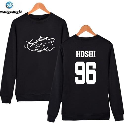 Kpop Seventeen 17 hoodies sweatshirts Fashion Member Name Print Fleece hoodie sweatshirt Pullover Sudaderas o neck tracksuit