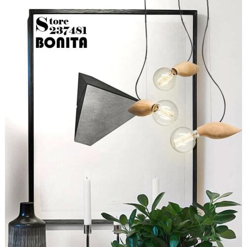 Loft vintage pendant lighting Nature Art Firefly Bee Pendant Light Wood Edison Bulb cord pendant lamp