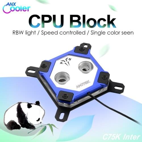 CPU Water Block use for intel Motherboard Socket / RGB Light Supports Connection to Motherboard