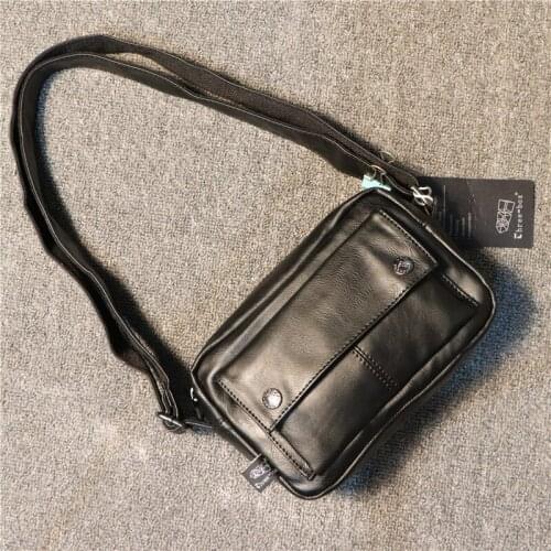 High Quality Men PU Leather Vintage Chest Bag Back Pack Travel fashion CrossBody Messenger Shoulder Bag