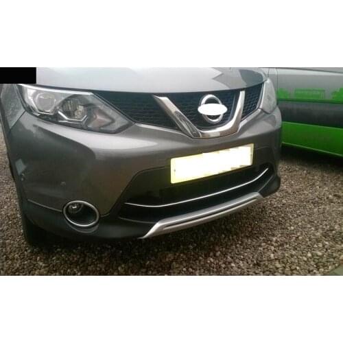 Front + Rear Bumper Protector Skid Plate Fit For Nissan Qashqai Dualis J11 2014 2015 2PCS 14-15