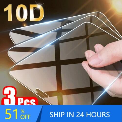 3PCS Full Cover Protective Glass On For iPhone 11 Pro X XR XS Max Screen Protector On iPhone 7 8 6 6s Plus 5 5s SE 12 Glass Film