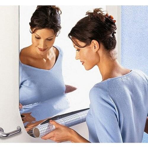 WHOVEYON DIY mirror wall stickers soft mirror wall bathroom waterproof mirror self-adhesive mirror stickers multi-size supply