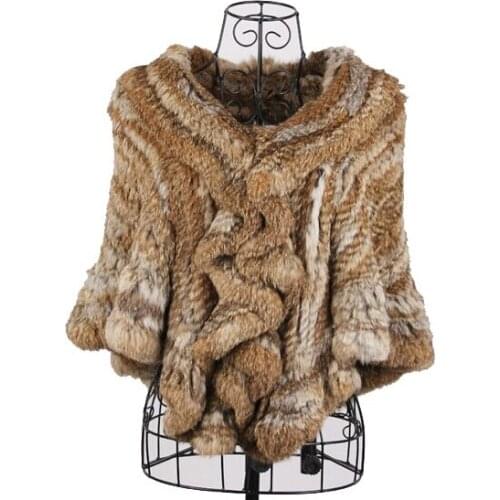 2020 womens rex rabbit fur cape rabbit hair fur cloak short design fur shawl poncho free shipping