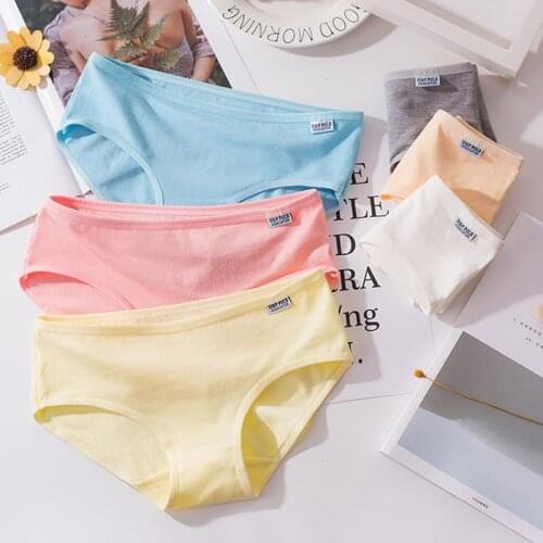 Women Panties Cotton Briefs Fashion Candy Color Female Panties Healthy Lingerie Ladies Soft Comfortable Solid Pants Underwear