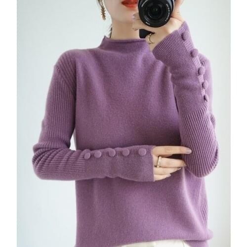 Autumn Winter Women Knitted Round neck Cashmere Sweater 2021Casual Pullover Jumper Long Sleeve Loose woman wool Tops