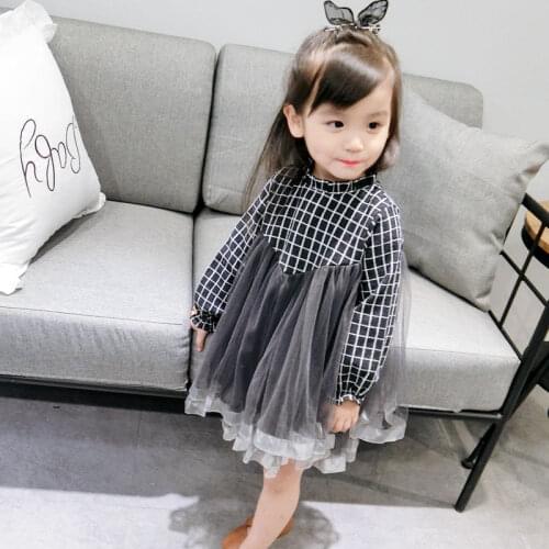2019 Baby Girl Plaid Dress Velvet Inside Girls Kids Winter Princess TUTU Dresses Children Party Birthday Vestidos Clothes