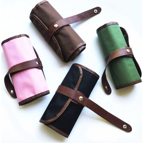 36 Holes Big Pencil Case School Canvas Roll Pouch Pecncil Box Constellation Pencilcase Sketch Brush Pen Pencil Bag Tools