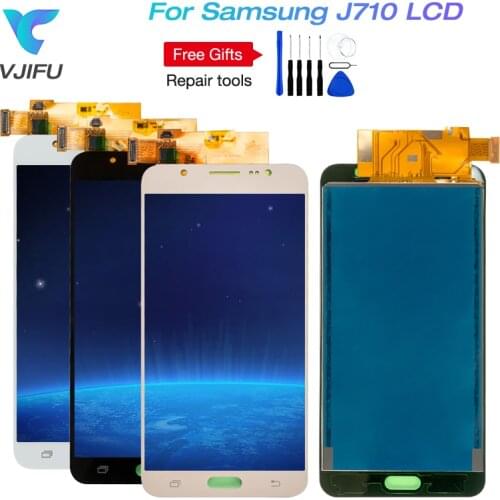 J710 LCD Display For Samsung Galaxy J7 2016 LCD J710F J710M J710FN Display J7 Duos Touch Screen Digitizer Assembly Replacement