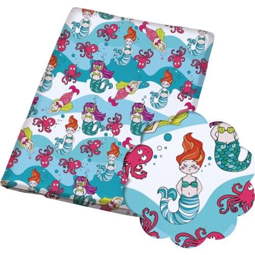 Diy 50*140CM flower pattern Polyester cotton Fabric Patchwor Printed for Tissue Kids Home Textile for Sewing Doll Dress Curtain