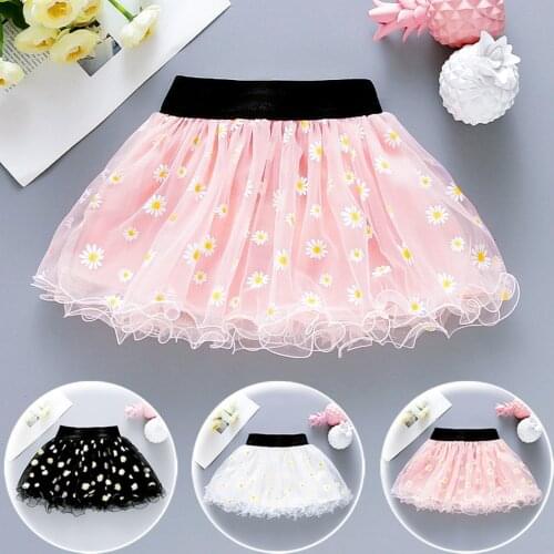 Floral Tulle Skirt Kids Clothes Girls Tutu Party Dance Ballet Toddler Costume Embroidery 6m-3t Pour Filles Roupa Infantil Menina