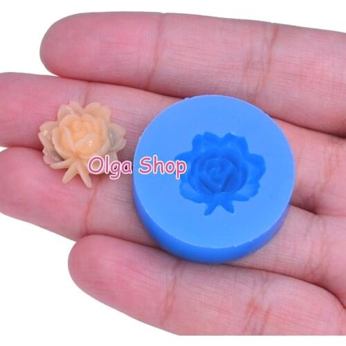 HYL080 18.1mm Flower Silicone Mold Fondant Cake Decoration Candy Resin Clay Earrings Necklace Craft Soap Candle FOOD SAFE