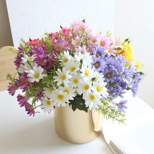 Artificial Plant Daisy Simulation Blue Small Daisy Jump Orchid Fake Flowers Christmas Home Wedding New Year Decor