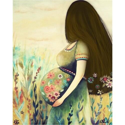 5D Full Square Diamond painting Round,mosaic Diamond Embroidery Home decoration rhinestones pictures Pregnant woman painting