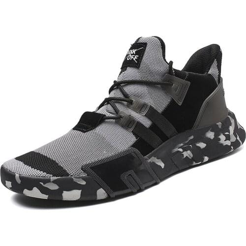 Mens Casual Comfortable Shoes Pure Color Mesh Sports Mens Shoes Low-cut Sports Shock Absorption Mens Running Shoes