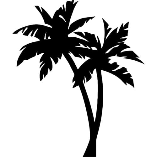 Palm Tree Vinyl Decal Tropical Decals Vinyl Car Stickers Art Bumper Tree Decor White Black,18cm