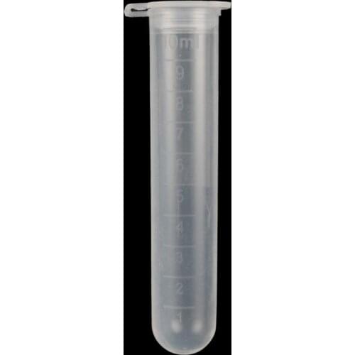 10ml Snap Cap Round Bottom Centrifugal Test Tube Plastic Transparent Centrifuge Tube Laboratory Supplies 5 Pcs