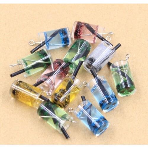 10pcs Charms Summer Soda Cold Drink Pendants Crafts Making Findings Handmade Jewelry DIY for Earrings Necklace