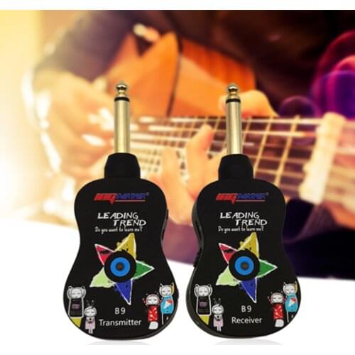 Portable Guitar Wireless Transmitter Receiver Guitar Wireless Pickup Wireless Transceiver Max Transmission Range 30m