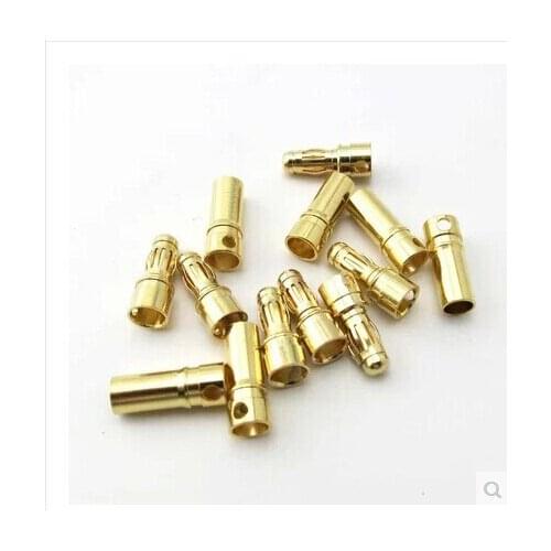 2/3/3.5/4mm gold-plated plug connector cable DIY model toy air plug connector terminals Accessories